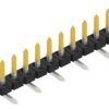 Pin header, 10 pole, pitch 2 mm, angled, black, 10063282