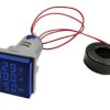 WOLTOMIERZ AMPEROMIERZ MERNIK CZĘSTOTLIWOŚCI LED 20-500V AC 100A 30X30mm NIEBIESKI