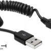 83164 USB 2.0-A male > USB mini male coiled cable