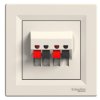 ASFORA Gniazdo głośnikowe podwójne krem z ramką EPH5700123 SCHNEIDER ELECTRIC
