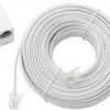 Kabel przedłużacz telefoniczny RJ11 bialy 15m