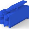 Socket housing, 2 pole, pitch 5 mm, straight, blue, 3-1241965-2