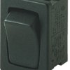 Rocker switch, black, 1 pole, On-Off, off switch, 10 (4) A/250 VAC, 6 (4) A/250 VAC, IP40, unlit, unprinted, 1801.1102