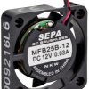 DC axial fan, 5 V, 25 x 25 x 6 mm, 1.38 m³/h, 17 dB, ball bearing, SEPA MFB25B05