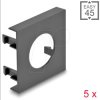 81404 Easy 45 module cover hole Ø 24 mm, 5 pieces, black