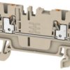 Through terminal block, push-in connection, 0.5-1.5 mm², 4 pole, 17.5 A, 6 kV, dark beige, 1552690000
