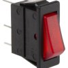 Przełącznik kołyskowy Wł.-wył. podświetlany 16 A SPST Czerwony Arcolectric (Bulgin) Ltd