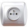 Simon Akord Gniazdo pojedyncze z/u 16A IP20 aluminium metalizowane AGZ1e/26