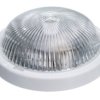 Oprawa Alfa, E27, 100W, Biała-Polipropylen, Klosz Przeźroczysty-Szkło, Ip44...