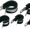 Cable clamp, max. bundle Ø 28.6 mm, aluminum, black, (W) 16.3 mm, 211-15200