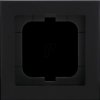 1721-281 Cover frame 1-gang, black - Busch-axcent®