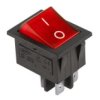 Wyłącznik Kołyskowy 250V 16A Podświetlany Czerwony / Czarny