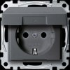 MEG2310-0414 System M, socket outlet, with hinged cover, anthracite
