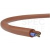 Kabel silikonowy SIHF 180°C 2x0,5mm2 ceglasty 300/500V ciepłoodporny bezhalogenowy LSOH linka TKD