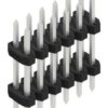 Pin header, 12 pole, pitch 2 mm, straight, black, 10063052