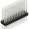 Pin header, 30 pole, pitch 1.27 mm, straight, black, 10061732
