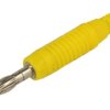 Wtyk bananowy; 4mm; 25.422.3; żółty; 59mm; lutowany; 24A; 60V; mosiądz niklowany; PA; Amass; RoHS