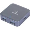 Renkforce RF-6410438 USB hub Aluminium Grey 4 ports USB 3.2 1st Gen