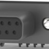 D-Sub socket, 9 pole, standard, equipped, angled, solder pin, 747844-4