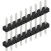 Pin header, 9 pole, pitch 2 mm, straight, black, SLY50759Z