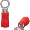 Insulated ring cable lug, 0.5-1.5 mm², 4.3 mm, M4, red, 22C441