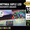 Kurtyna świetlna zewnętrzna 100l kurtyna sople z dod.gniazdem 4,8m dekoracji+5m przewodu zasilającego 13-551