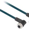 Przewód czujnik-siłownik ze złączem Złącze M12 liczba rdzeni 4 długość 2m Rodzaj A Męskie Złącze B Złącze M12