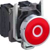 Pushbutton, unlit, groping, 1 Form B (N/C), waistband round, red, front ring silver, mounting Ø 22 mm, XB4BA4322