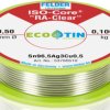 Solder, lead-free, SAC (Sn96.5Ag3.0Cu0.5), Ø 0.5 mm, 0.1 kg, 53760510