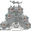 Shield conductor/feed-through/feed-through terminal block, spring-clamp connection, 0.14-1.5 mm², 3 pole, 13.5 A, 6 kV, gray, 22