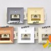 PERŁA Gniazdo komputerowe / telefoniczne podwójne (uniwersalne) złoto metalik GTP-20P LSA ABEX
