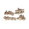 U-Fidgety - pojazdy jeżdżące 4szt. - model mechaniczny do składania - fornir - 36 elementów - Ugearsmodels 70033