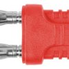Adapter z wtykiem bananowym Męski typ Wtyk bananowy Czerwony 12A Schutzinger rozmiar 4 mm