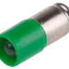Lampka kontrolna Zielony 24V ac/dc Rowek miniaturowy LED średnica 6mm długość 16mm