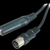 5-pin DIN plug to 6.3-mm jack connector, stereo
