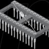 001-4-028-6-B1STF-XT0 Precision IC-Socket, 28 pin, 2,54, capacity 100 nF