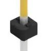 Pin header, 1 pole, pitch 2 mm, straight, black, 10062004