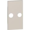 LIVING NOW Plakietka gniazda TV - 2 otwory - 2 moduły - piaskowy beż KM25M2 LEGRAND