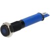 R-TECH 657078 Panel Indicator 6mm Flat 24V Blu Black Plated Brass