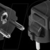 PA-0133S Power cord adapter, CEE 7/7 aud C13, angled