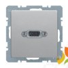 BERKER Q.1/Q.3/Q.7 Gniazdo multimedialne VGA (zaciski śrubowe) aluminium aksamit lakierowany 3315416084 HAGER