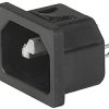 Schurter 6100.4312 Złącze męskie IEC złącze męskie proste Łączna ilość styków: 3 10 mA czarny 1 szt.