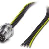 Phoenix Contact Kabel siłownika czujnika Złącze A Złącze M12 4 długość 0.5 m Rodzaj A Męski Złącze B Wolny koniec 4