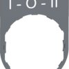 Label holder, printed with “I-0-II”, for Harmony XB4/XB5, ZBYP2186C0