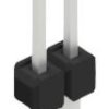 Pin header, 2 pole, pitch 2.54 mm, straight, black, 10059800