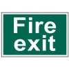 Scan 1502 Fire Exit Text Only - PVC Sign 300 x 200mm