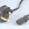 Kabel zasilający angielski złacze BS1363 na C13 długość 2m