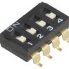 Przełącznik Dip-Switch 4 Sekcje On-Off A6s-4101-H