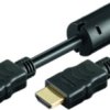 Connection cable, 1.5 m, black, HDMI plug type A, straight to HDMI plug type A, straight, 31907