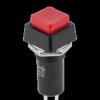 12mm 2-pin 3A ON-OFF Button Switch PBS-12A, Square, Red